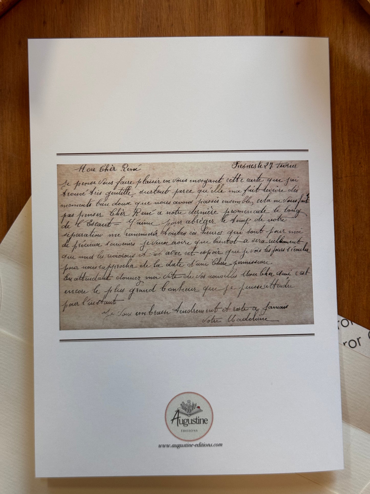 Carte illustrée d’après une correspondance retrouvée - Un dimanche au bord du lac