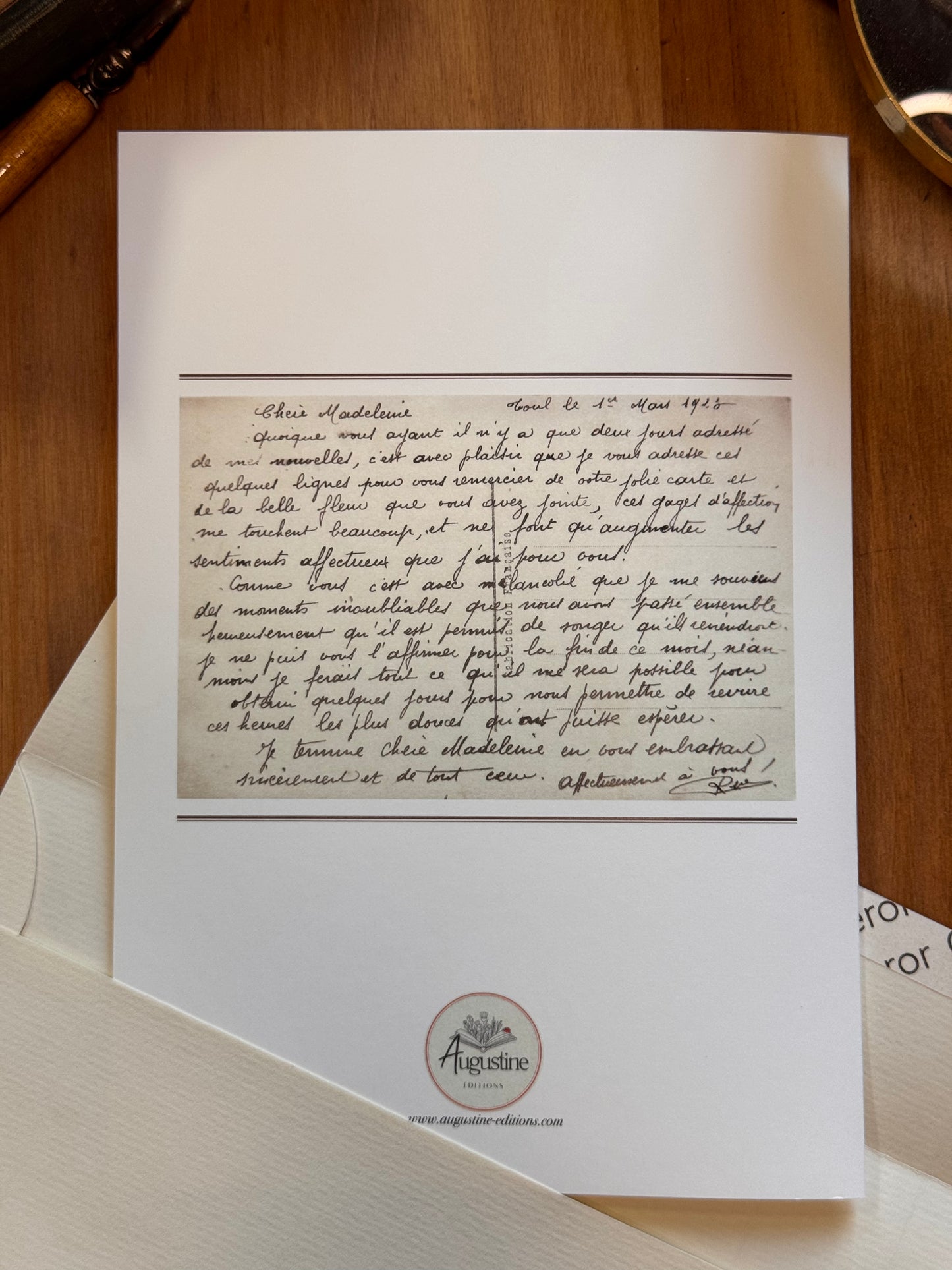 Carte illustrée d’après une correspondance retrouvée - Le Jour de la permission