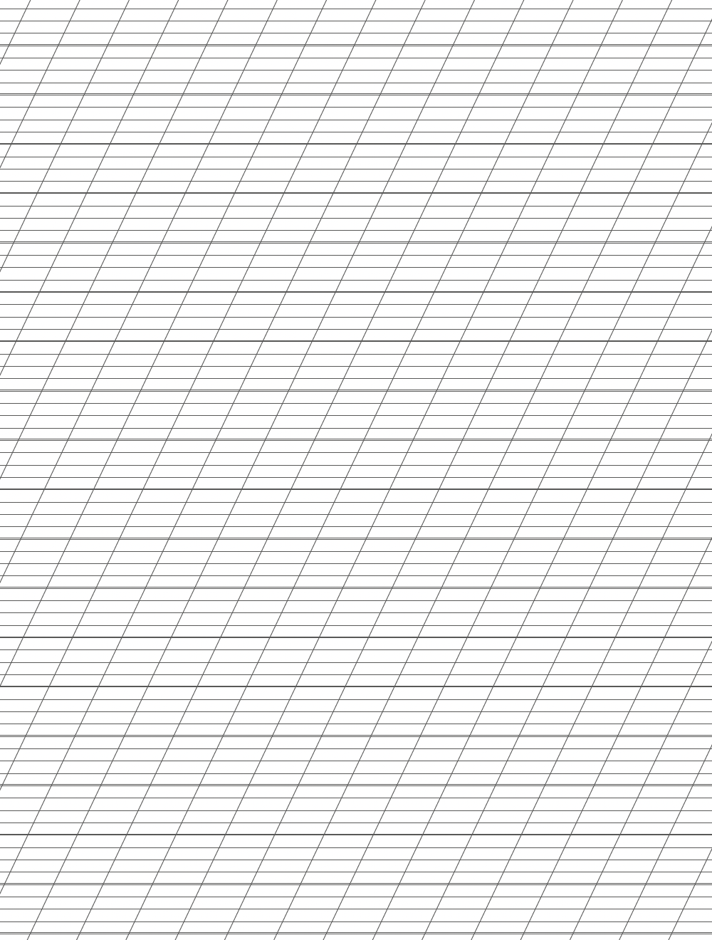 Cahier à grands carreaux obliques - entraînement à l'écriture manuscrite