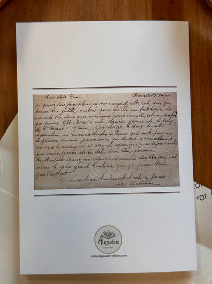 Carte illustrée d’après une correspondance retrouvée - Un dimanche au bord du lac
