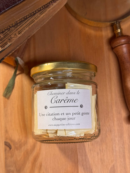 Bocal Cheminer dans le Carême - une citation et un petit geste chaque jour