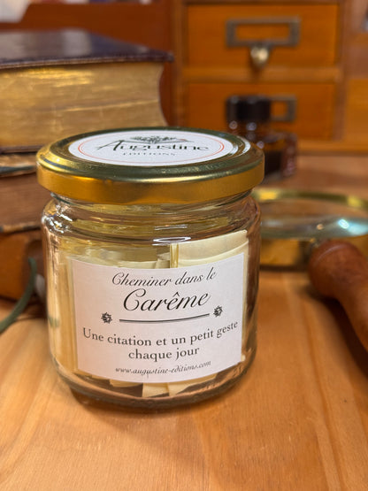 Bocal Cheminer dans le Carême - une citation et un petit geste chaque jour