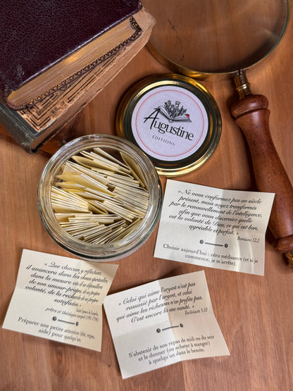 Bocal Cheminer dans le Carême - une citation et un petit geste chaque jour